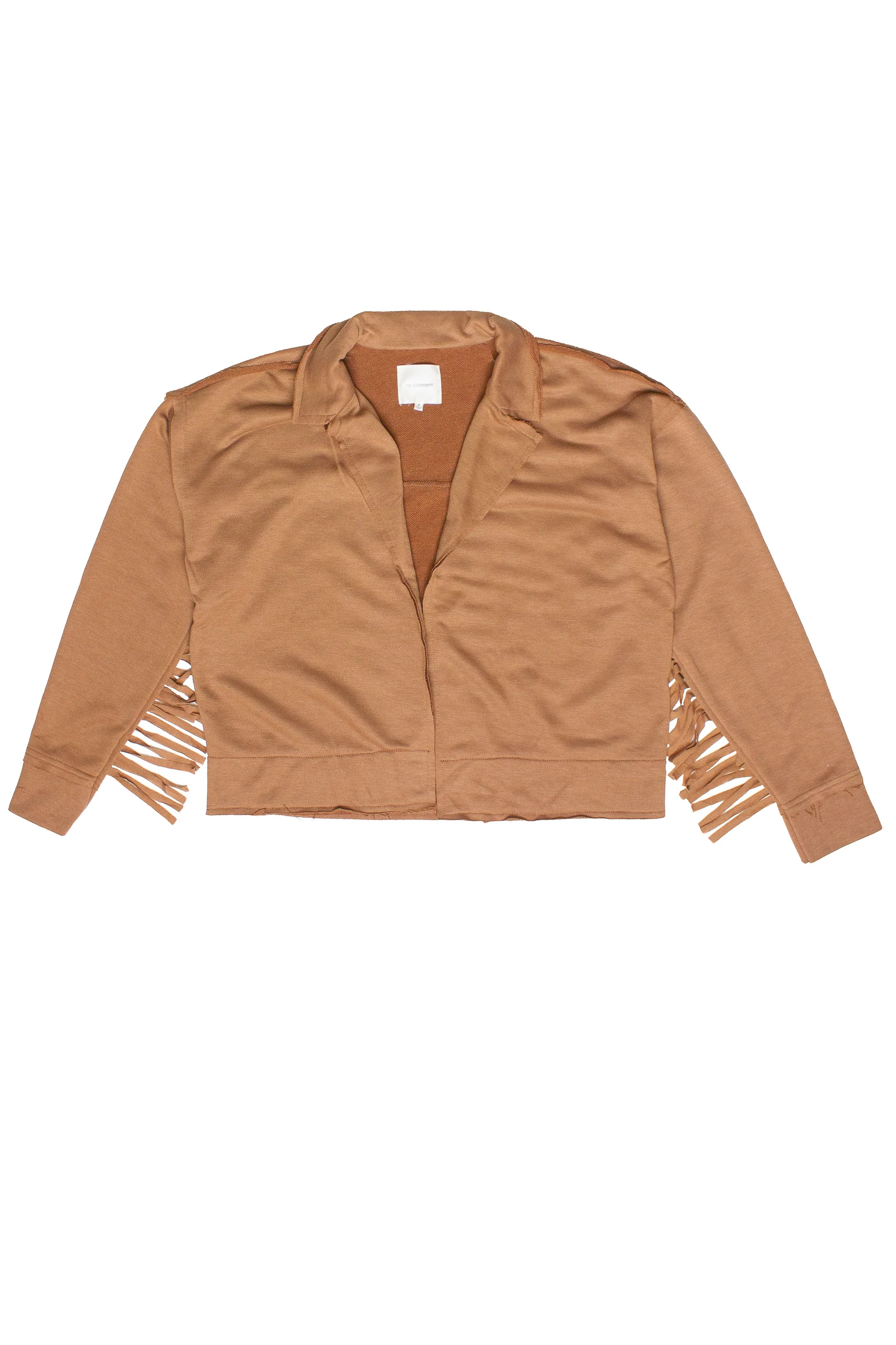 French Terry Fringe Open Front Jacket - Image 5