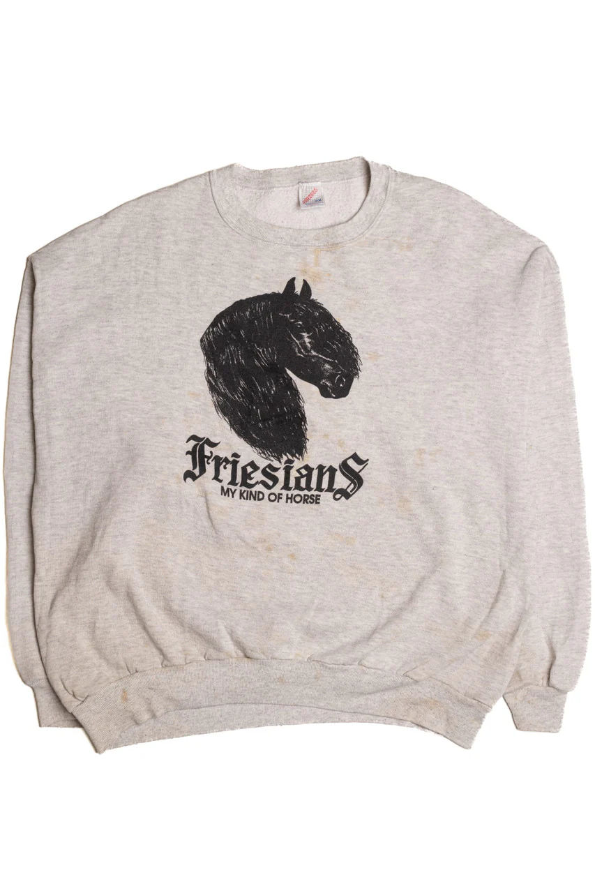 Friesians Horse Sweatshirt 8428 - Image 2