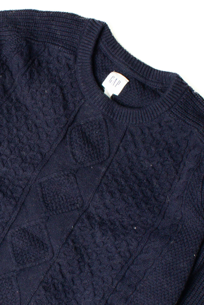 Gap Diamond Stitch Vintage Fisherman Sweater