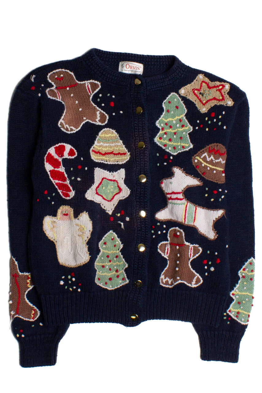 Gingerbread Cookies Ugly Christmas Cardigan 60139 - Image 2