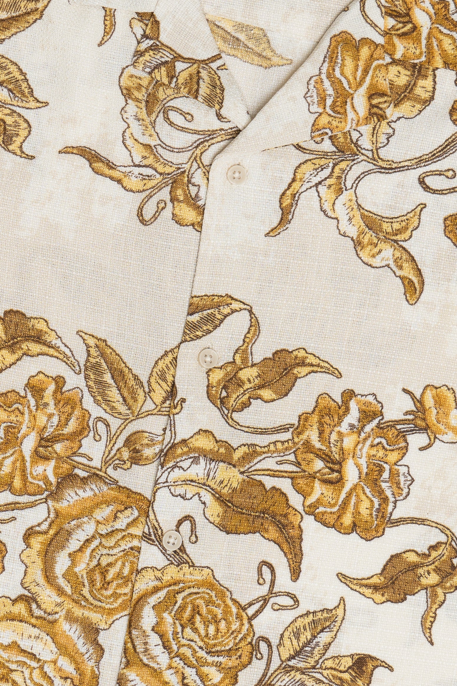 Gold Roses Woven Button Up Shirt - Image 7