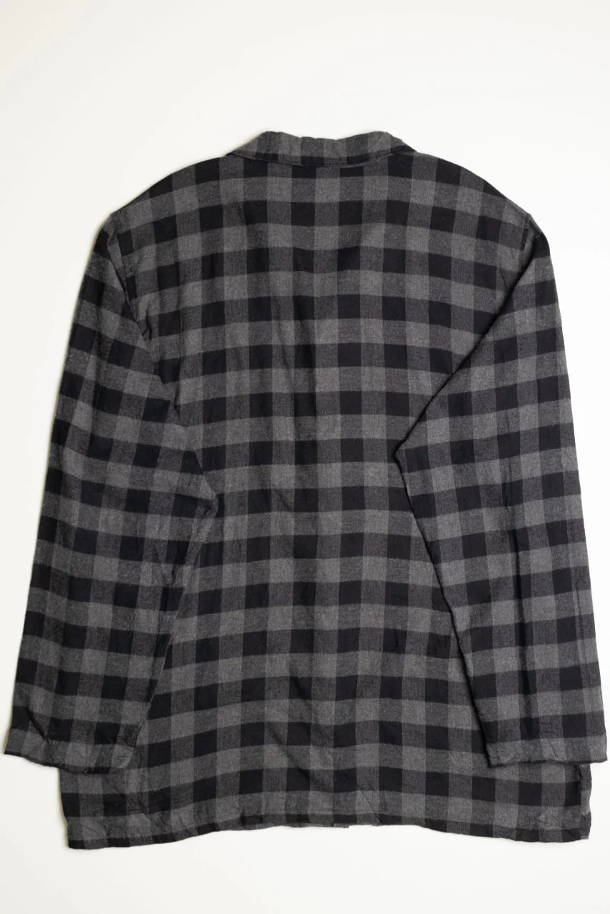 Gray and Black Flannel Shirt - Image 2