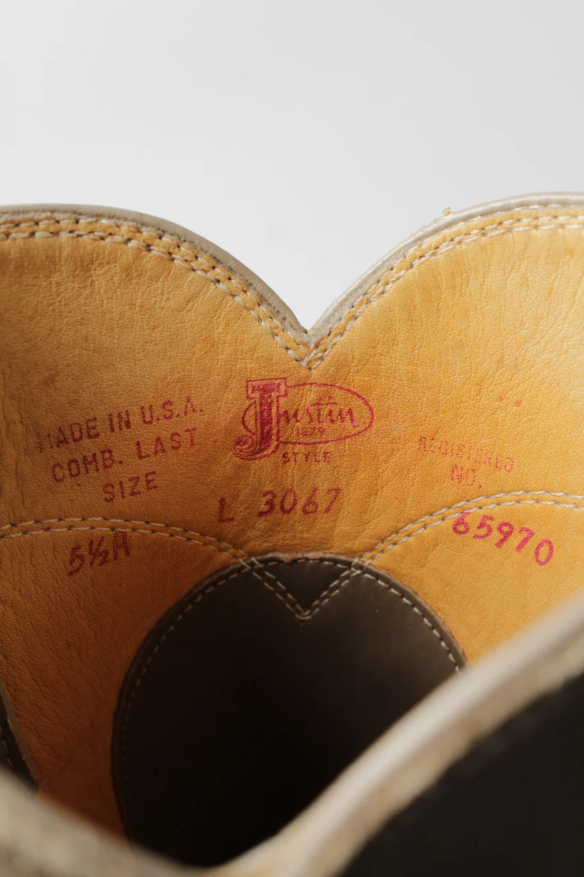 Gray Justin Cowboy Boots (Sz. 5.5 A) 1273 - Image 6