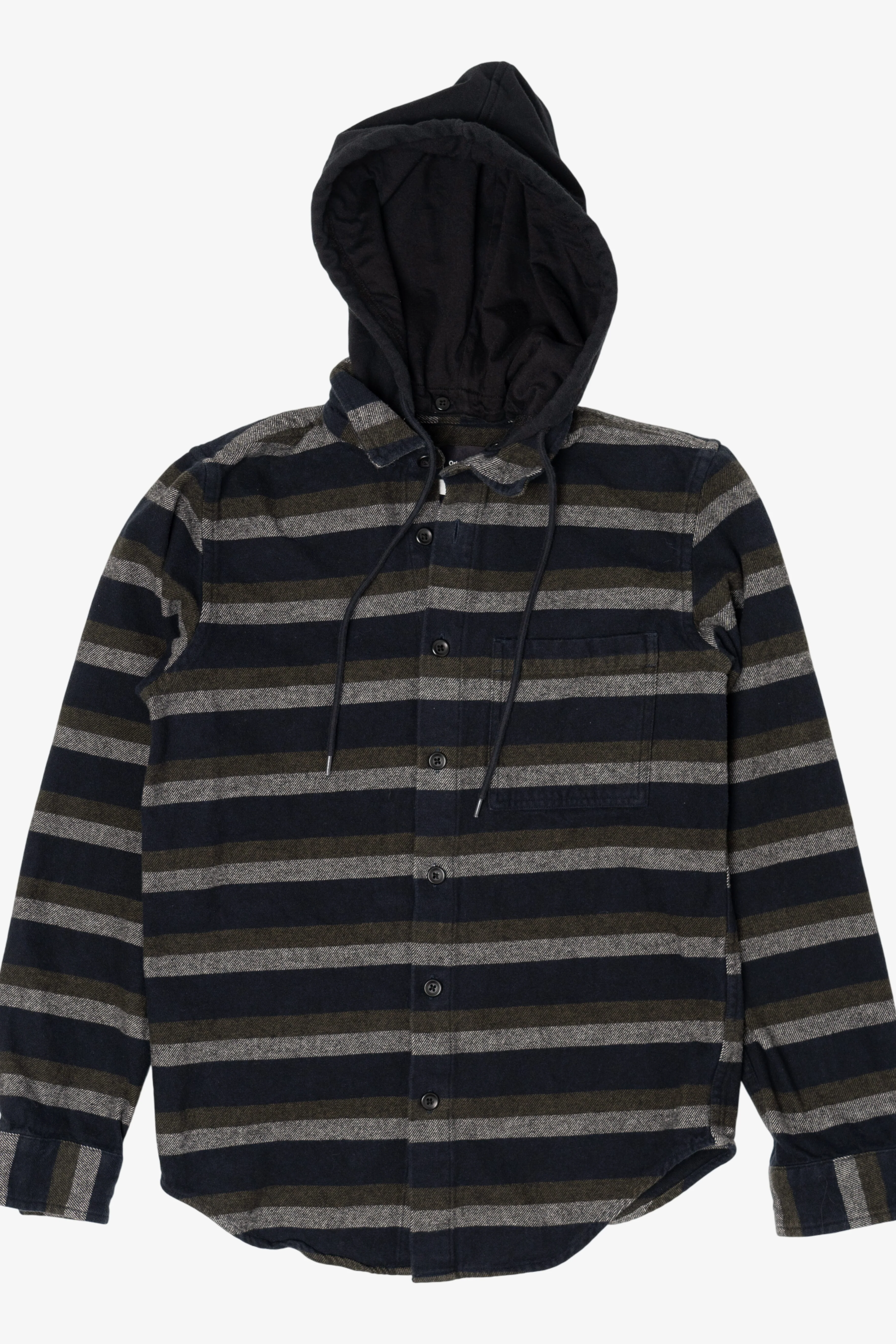 Gray Original Use Hooded Flannel Shirt (2010s) - Image 5