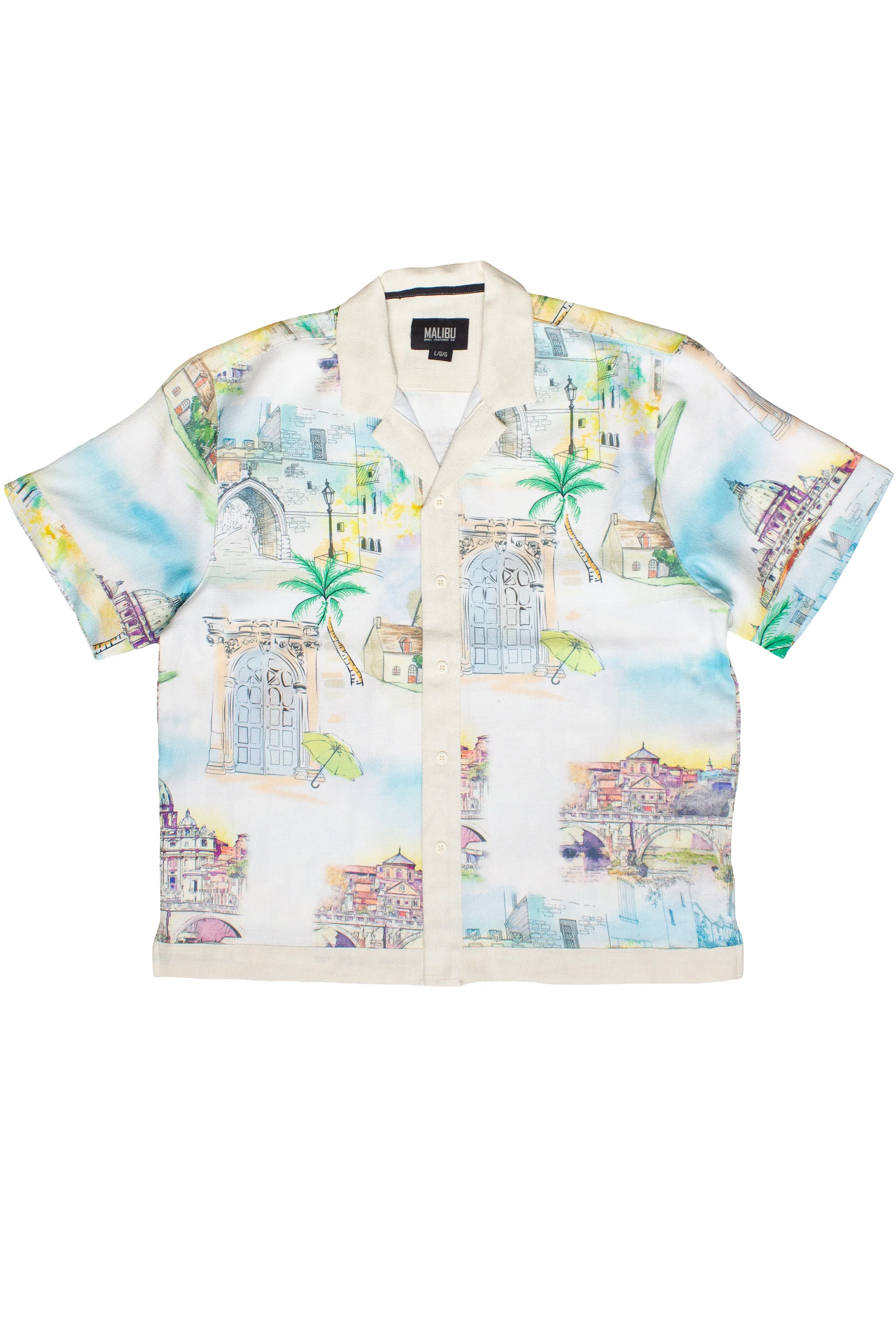 Greek Isles Woven Button Up Shirt - Image 5