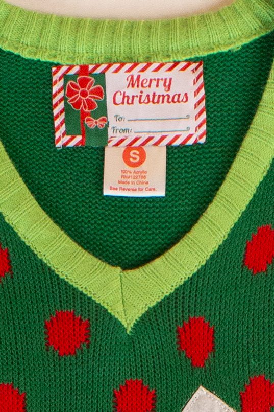 Green Bows Ugly Christmas Vest (2020s) - Image 3