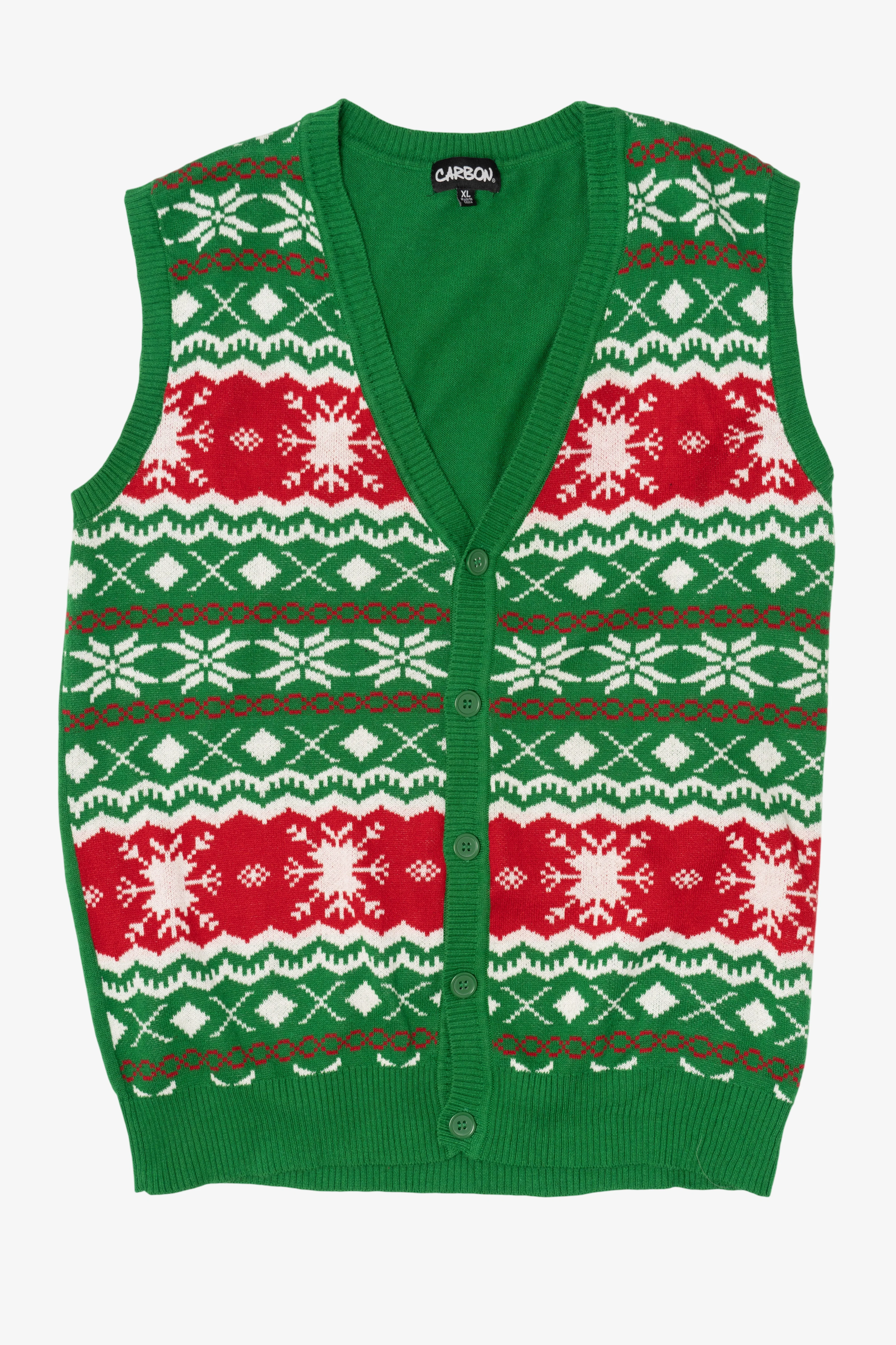 Green Carbon Ugly Christmas Vest (2010s)