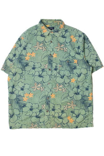 Green Hibiscus Floral Hawaiian Shirt 2326 - Image 2