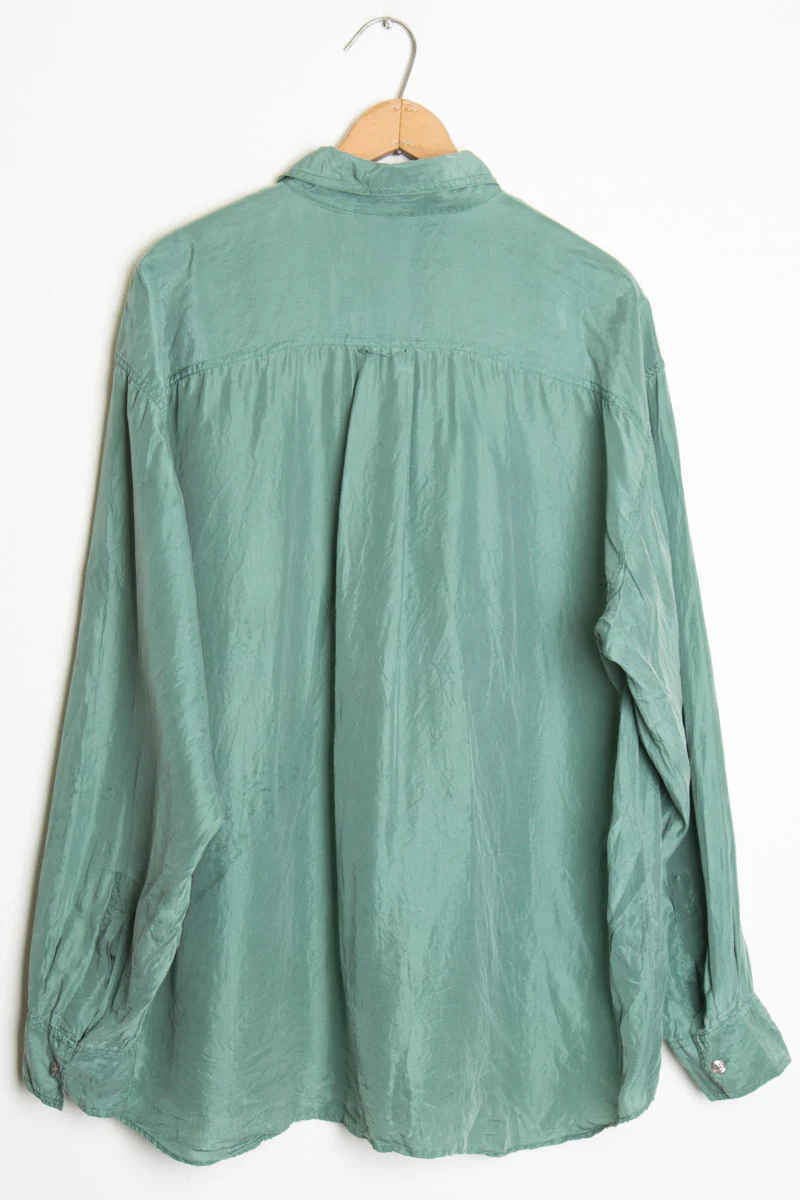 Green Silk Shirt