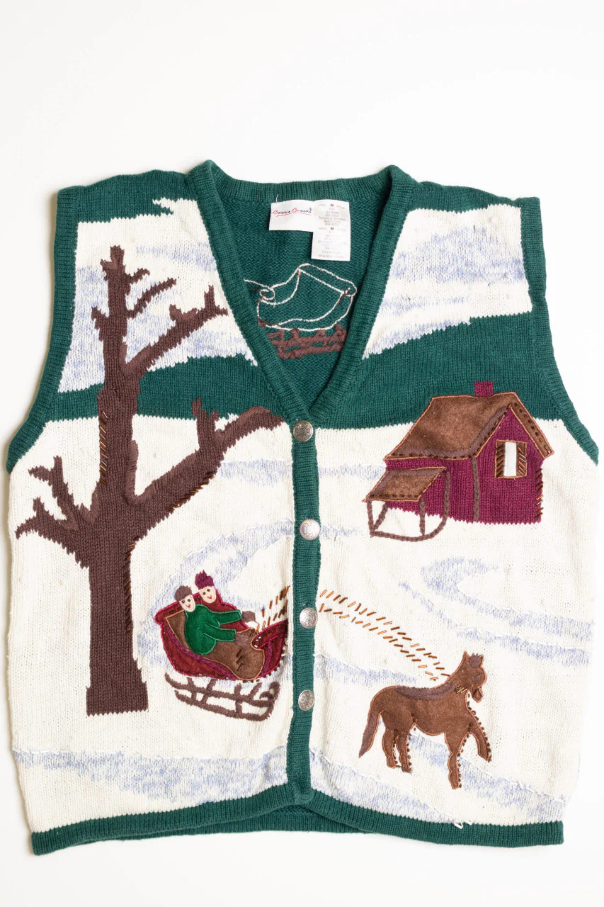 Green Ugly Christmas Vest - Image 2