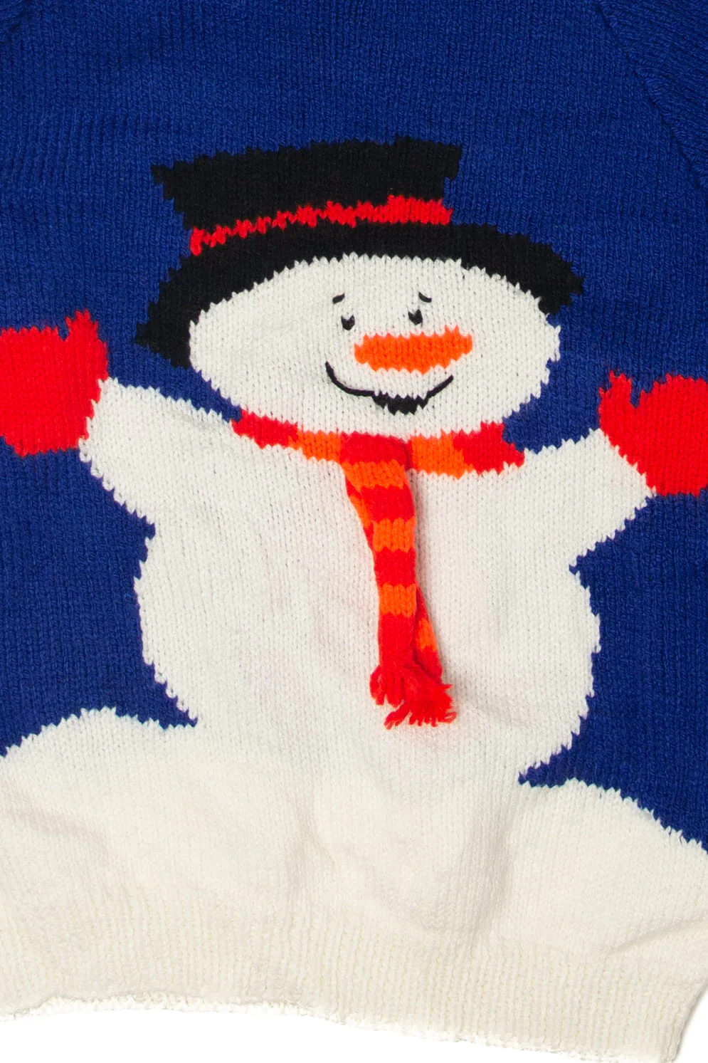 Hand Knit By Ann Snowman Ugly Christmas Pullover - Image 2