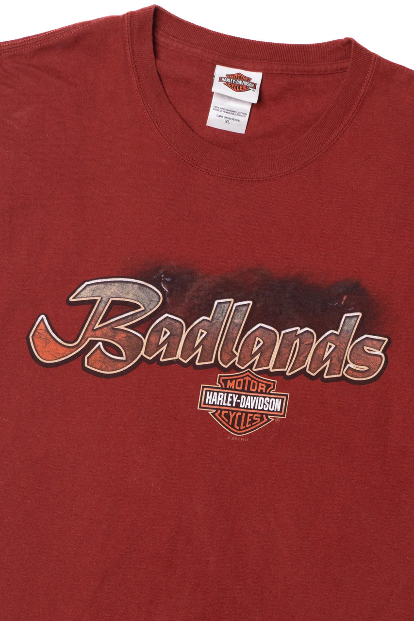 Harley Davidson "Badlands" Scenic Night Sky T-Shirt - Image 2
