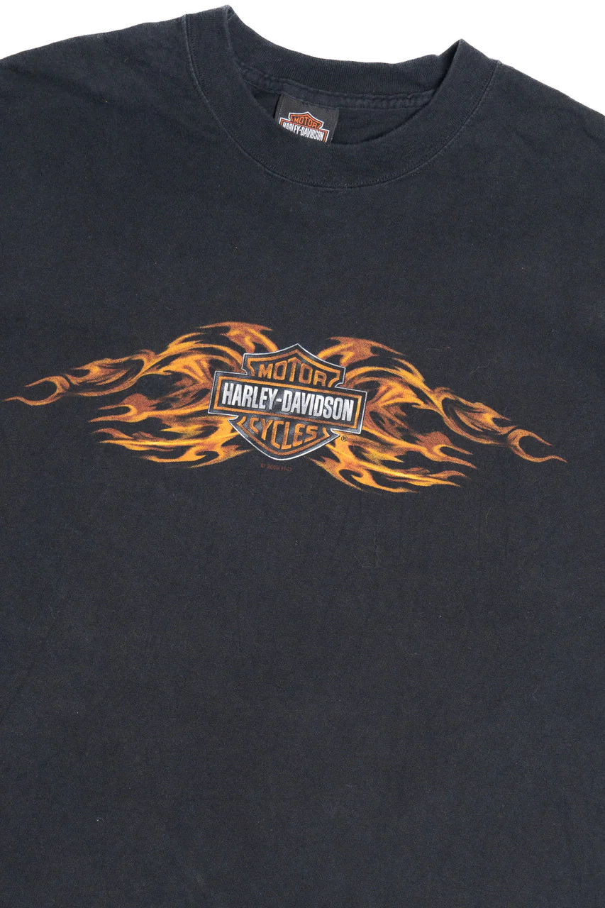 Harley Davidson "Big Island Heat" Kailua-Kona Hula Girl T-Shirt (2000s) - Image 3
