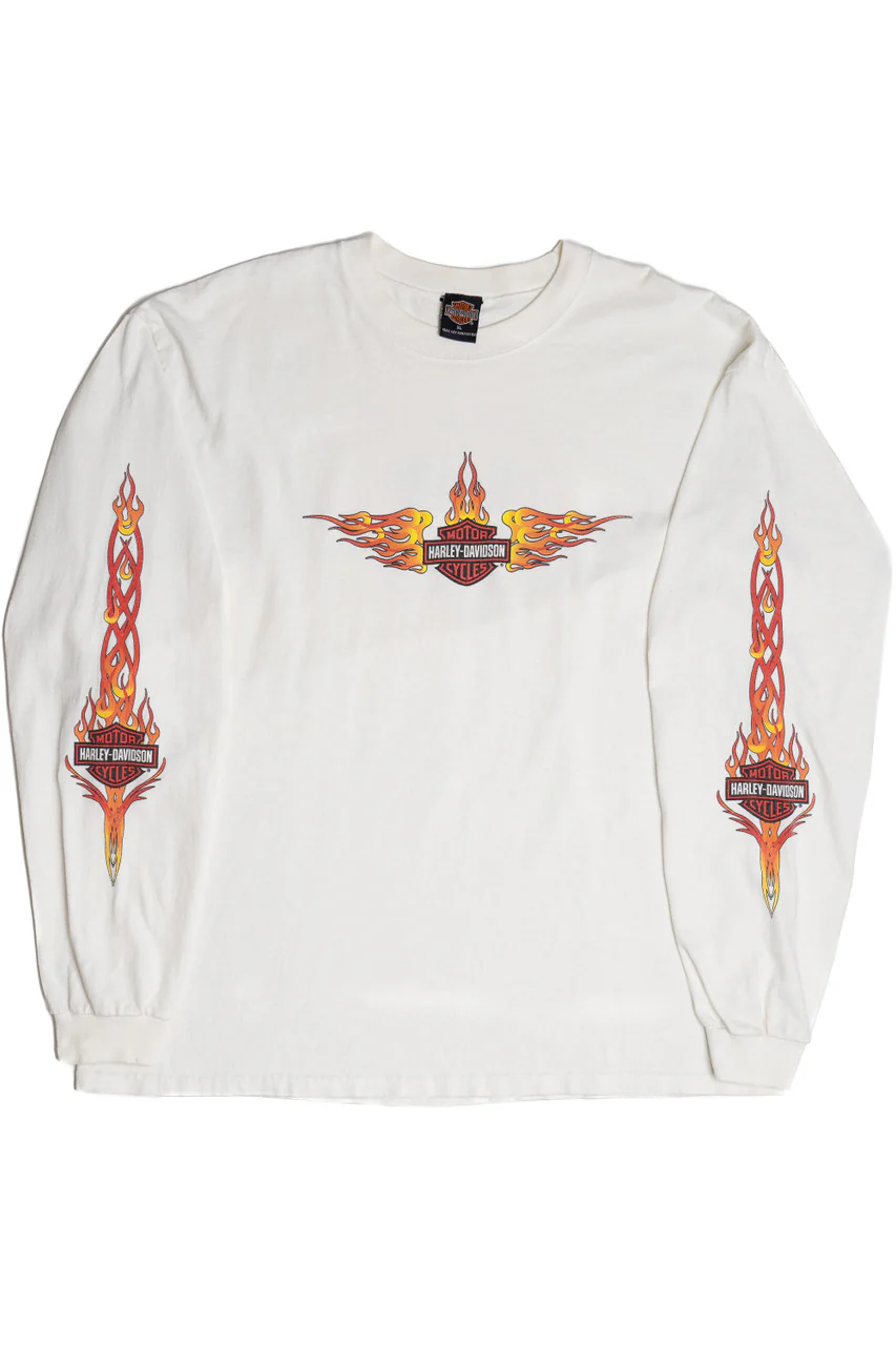 Harley Davidson Cincinatti Flame Sleeves T-Shirt - Image 5