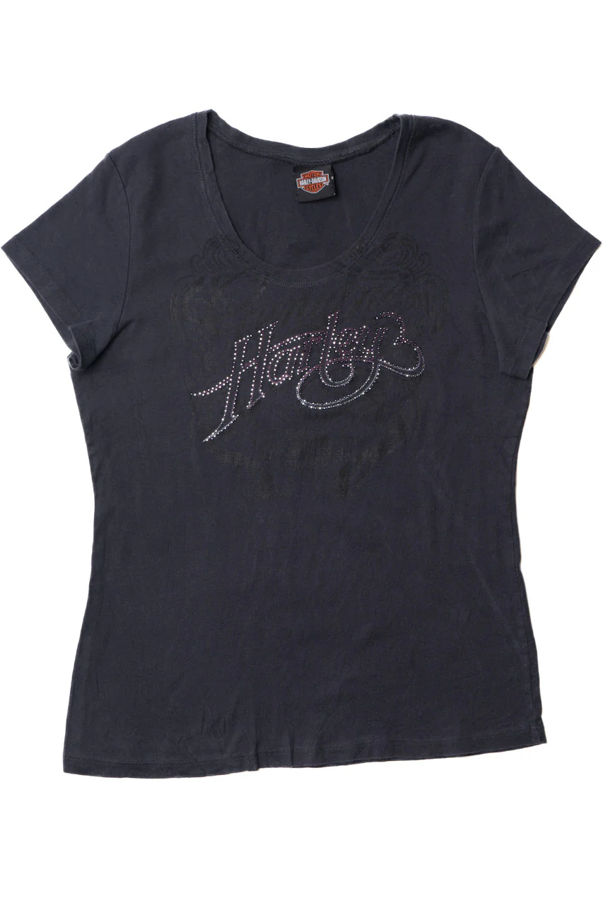 Harley Davidson "Harley" Bedazzled Austin, Texas T-Shirt - Image 4