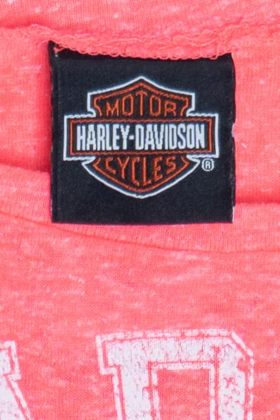 Harley Davidson Motorcycles Neon Pink T-Shirt - Image 5