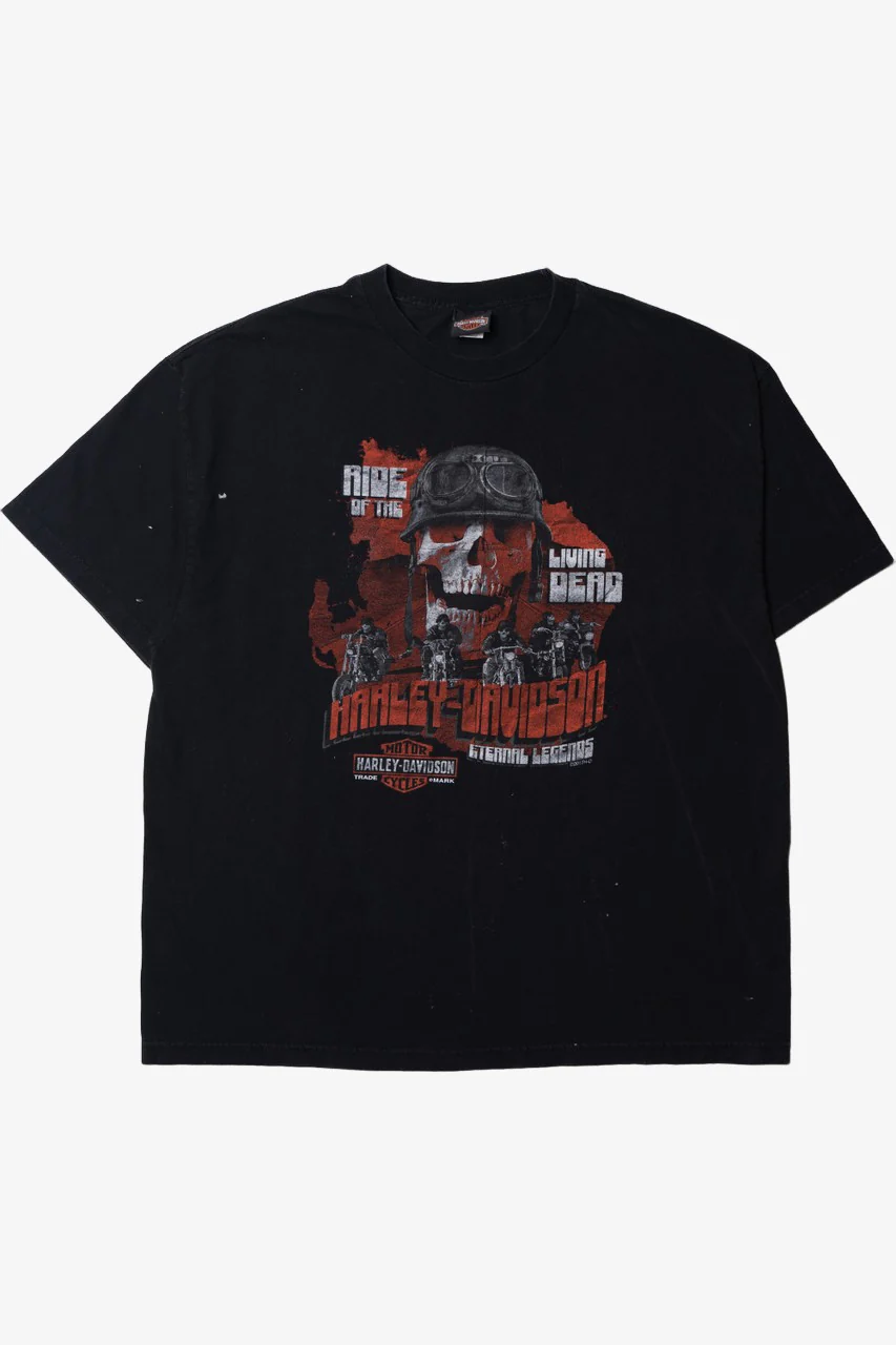 Harley Davidson "Ride Of The Living Dead" Skull T-Shirt
