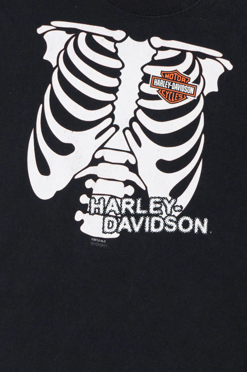 Harley Davidson Skeleton Long Sleeve T-Shirt - Image 2