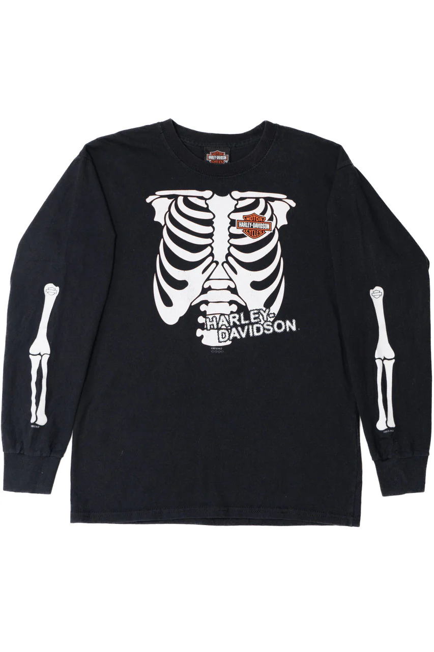 Harley Davidson Skeleton Long Sleeve T-Shirt - Image 5
