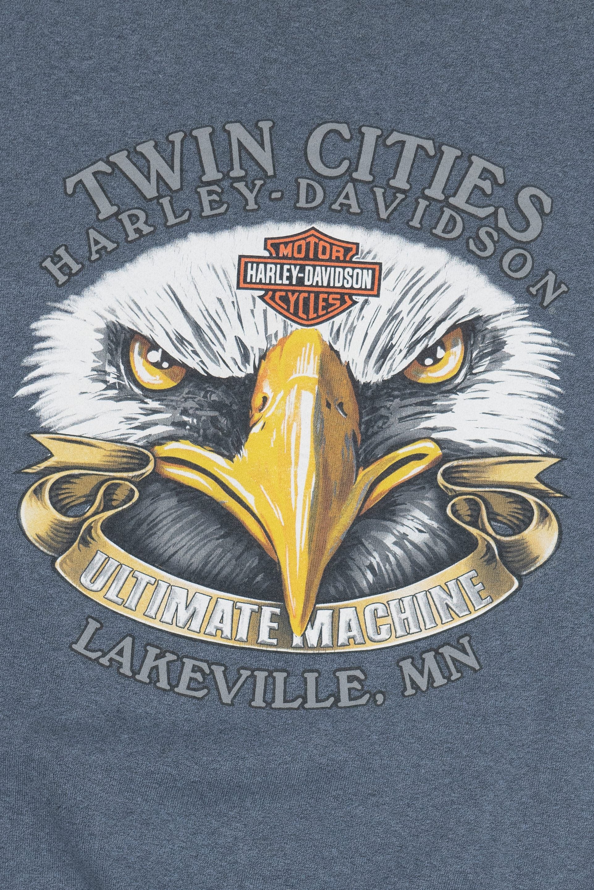 Harley Davidson Skull And Eagle Twin Cities Sweatshirt (2010s) - Image 4