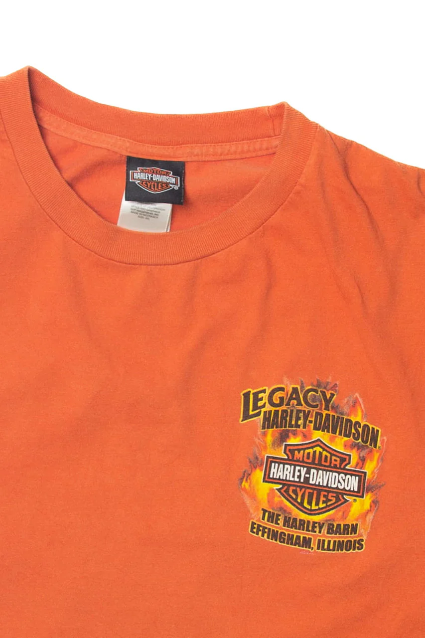 Harley Davidson "The Harley Barn Effingham, Illinois" T-Shirt (2010s) - Image 3