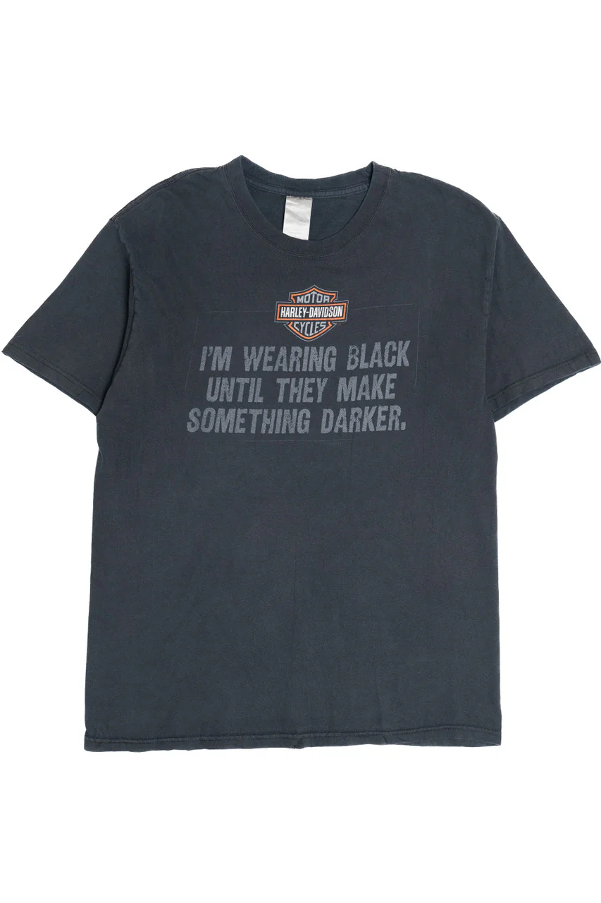 Harley Davidson "Wearing Black Until They Make Something Darker" T-Shirt - Image 4
