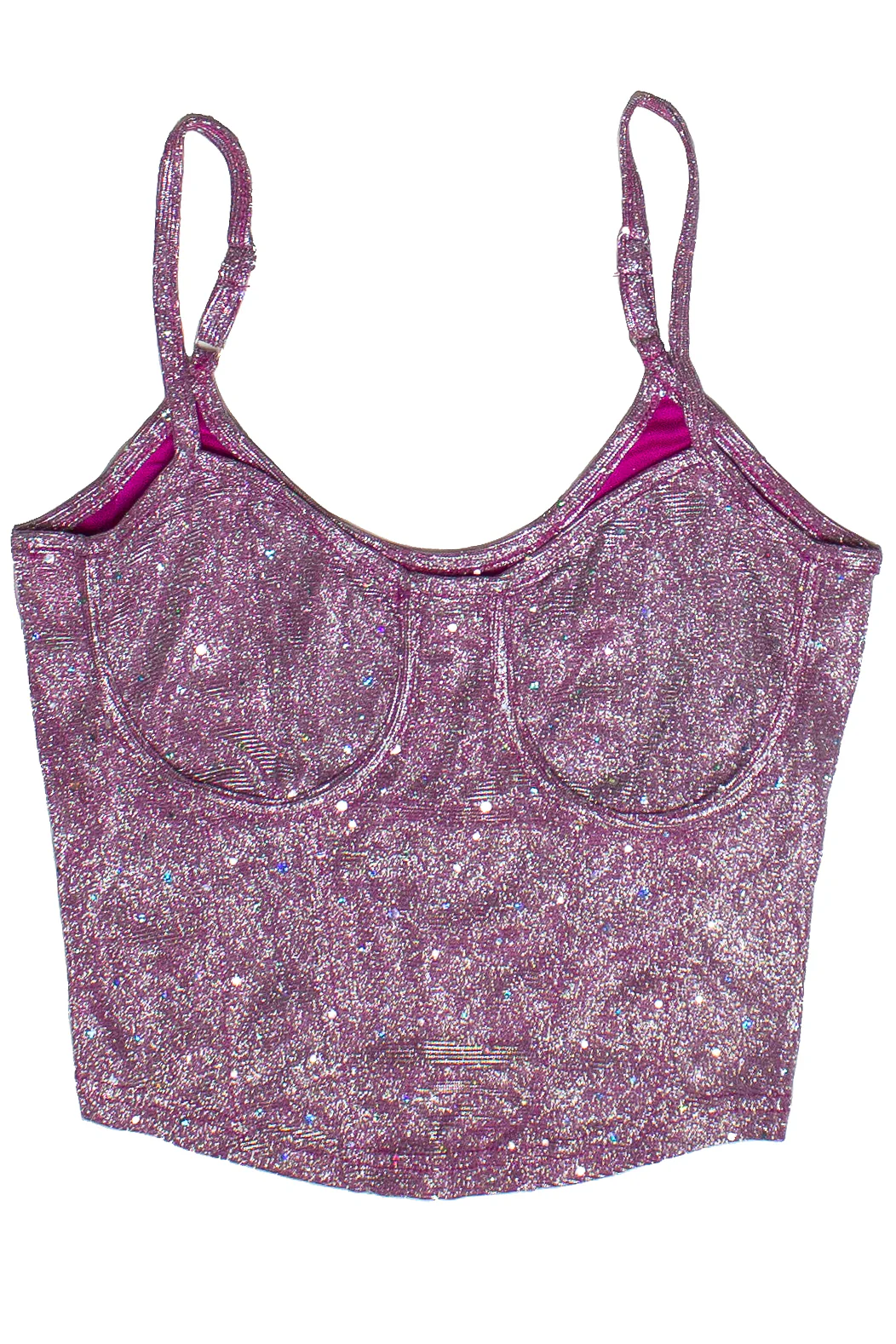 Holographic Glitter Bustier Top - Image 13