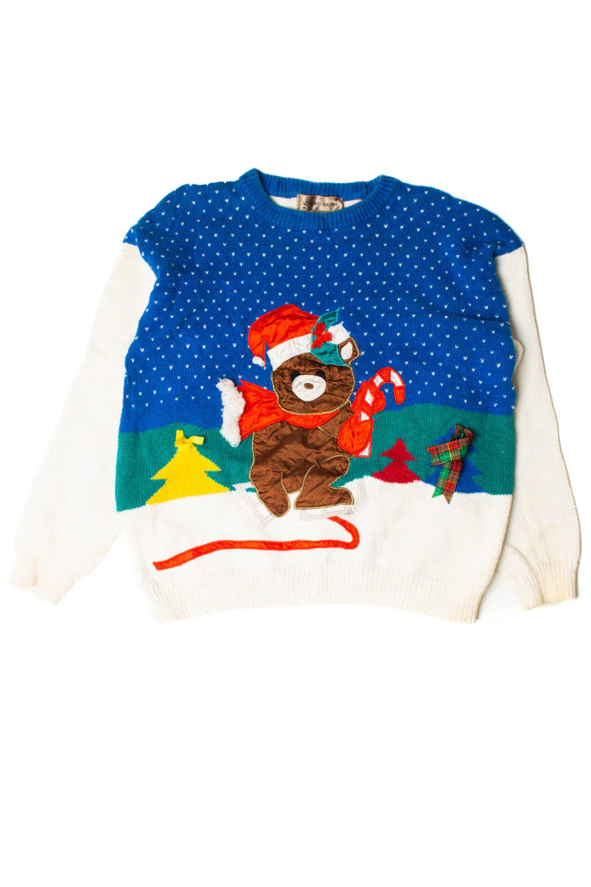 Ice Skating Bear Ugly Christmas Pullover 59447 - Image 2