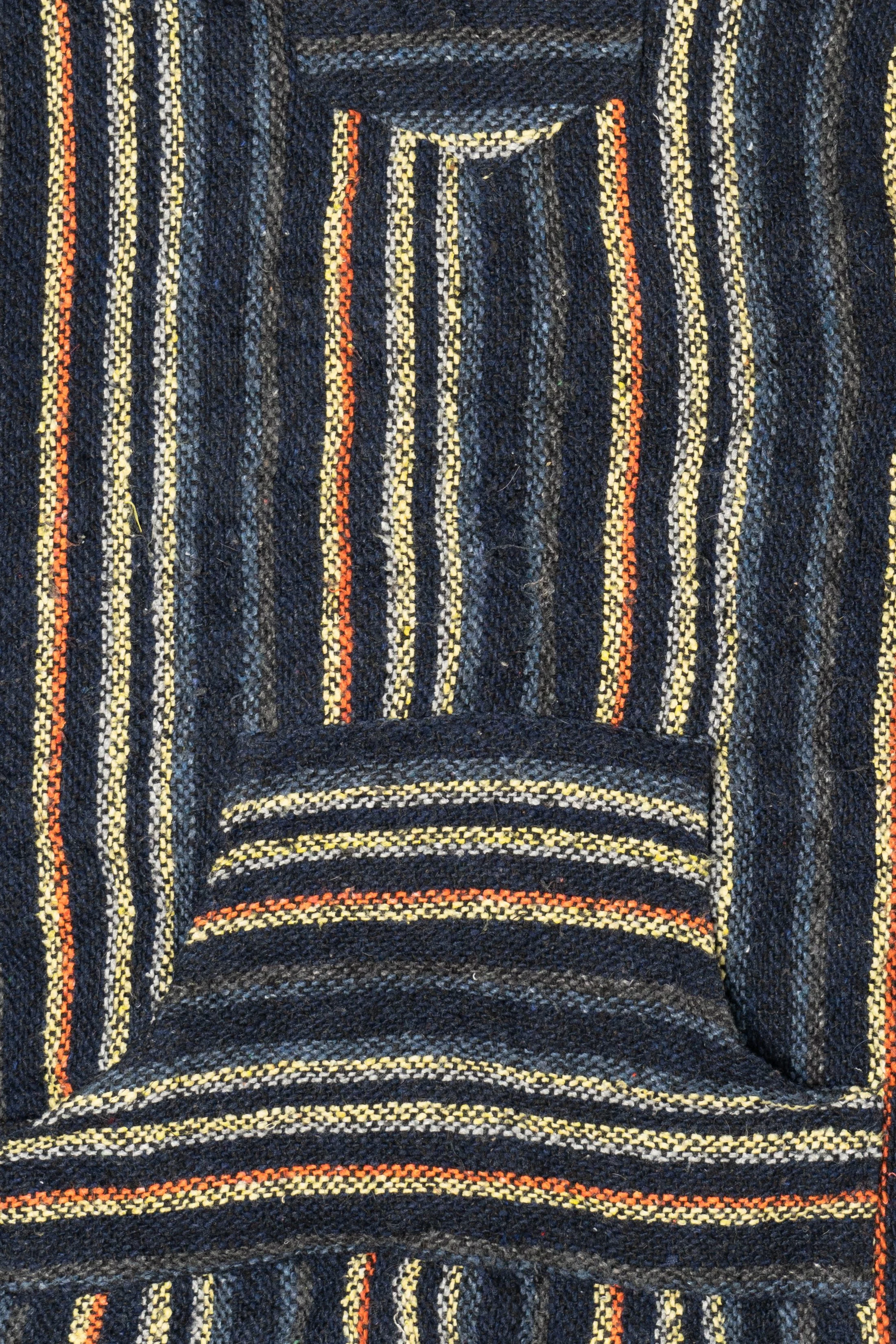 Iguana Jack Navy Blue And Orange Baja Hoodie (2010s) - Image 2