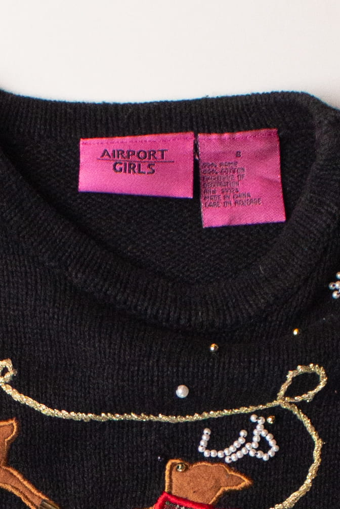 Kids Black Ugly Christmas Pullover 63844 - Image 3