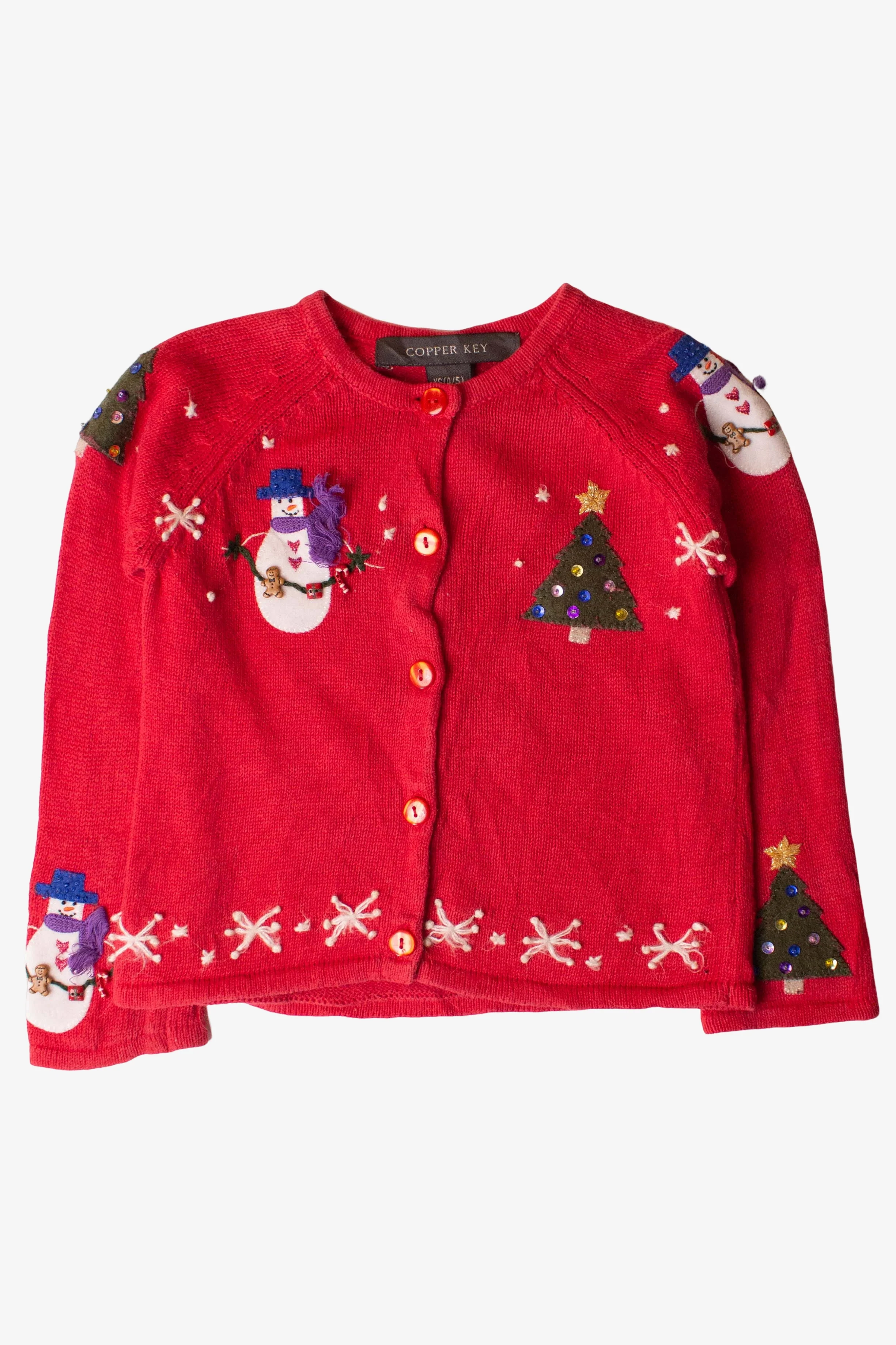 Kids Red Ugly Christmas Cardigan 63878