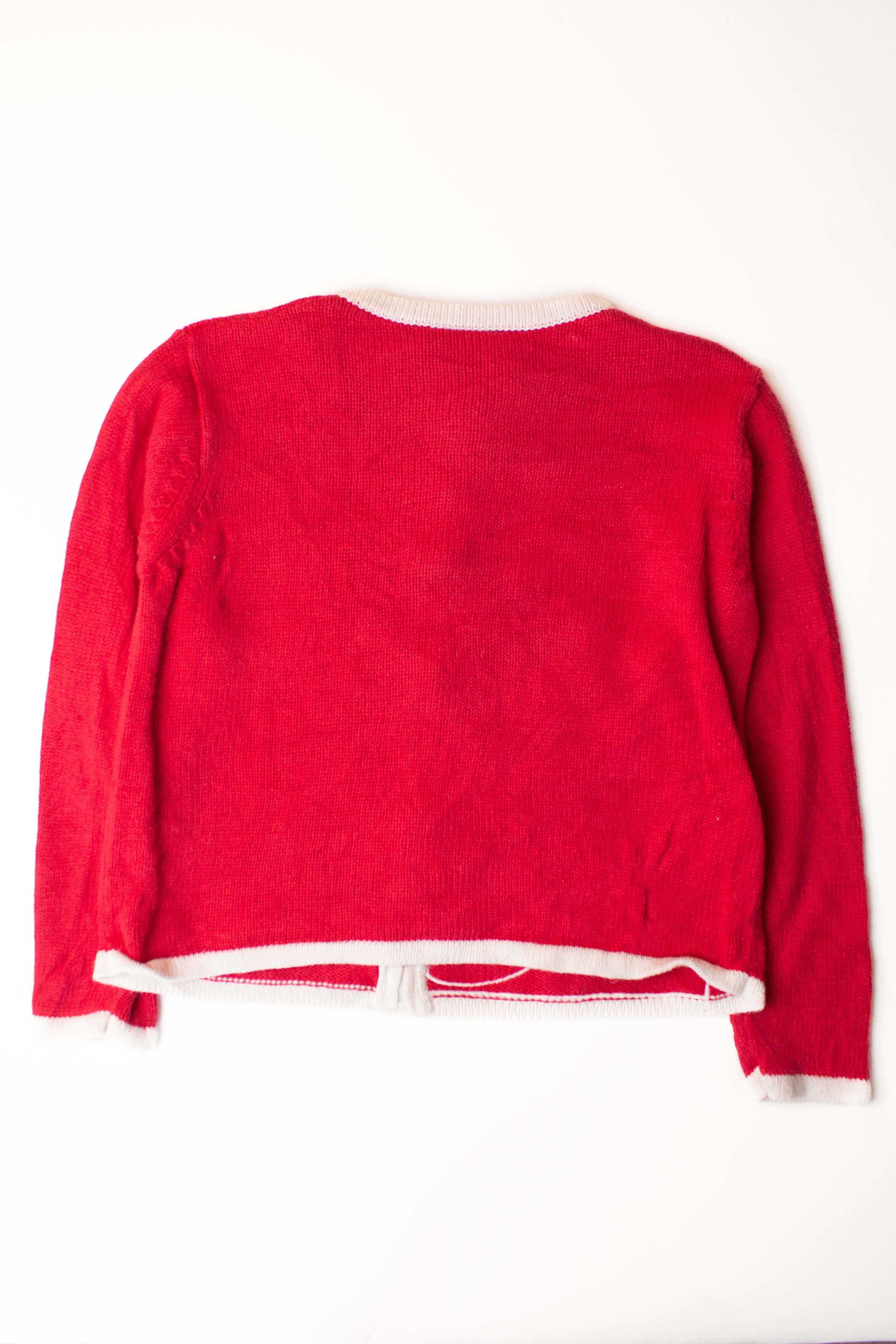 Kids Red Ugly Christmas Cardigan 63911 - Image 2