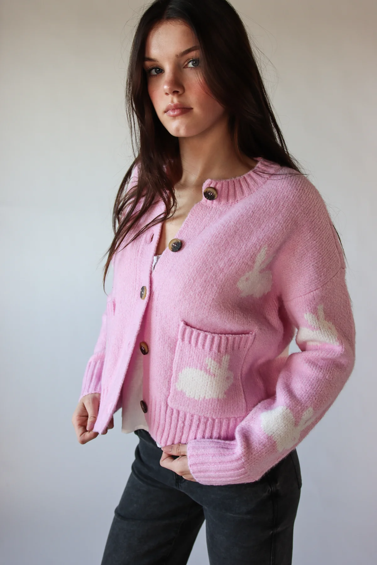 Knit Bunny Cardigan - Image 2