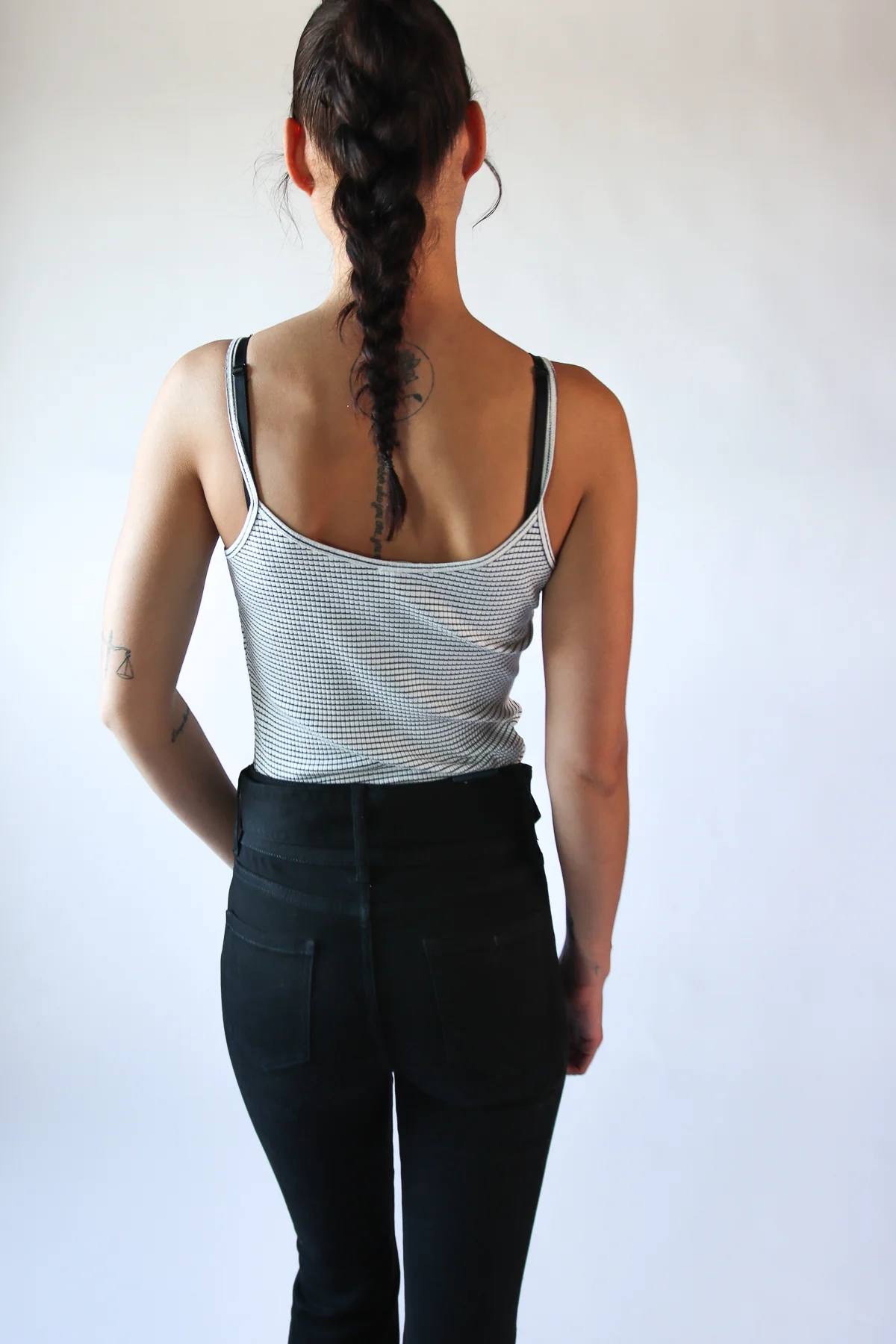 Lace Trim Striped Ribbed Cami - Image 8