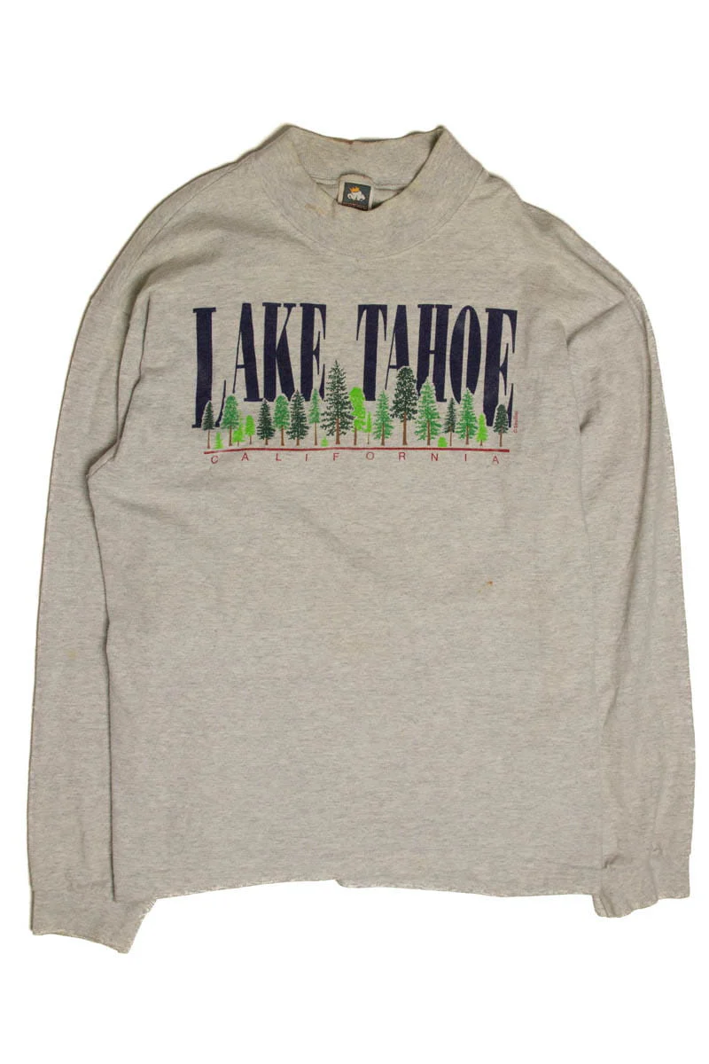 Lake Tahoe Mock Neck T-Shirt - Image 2