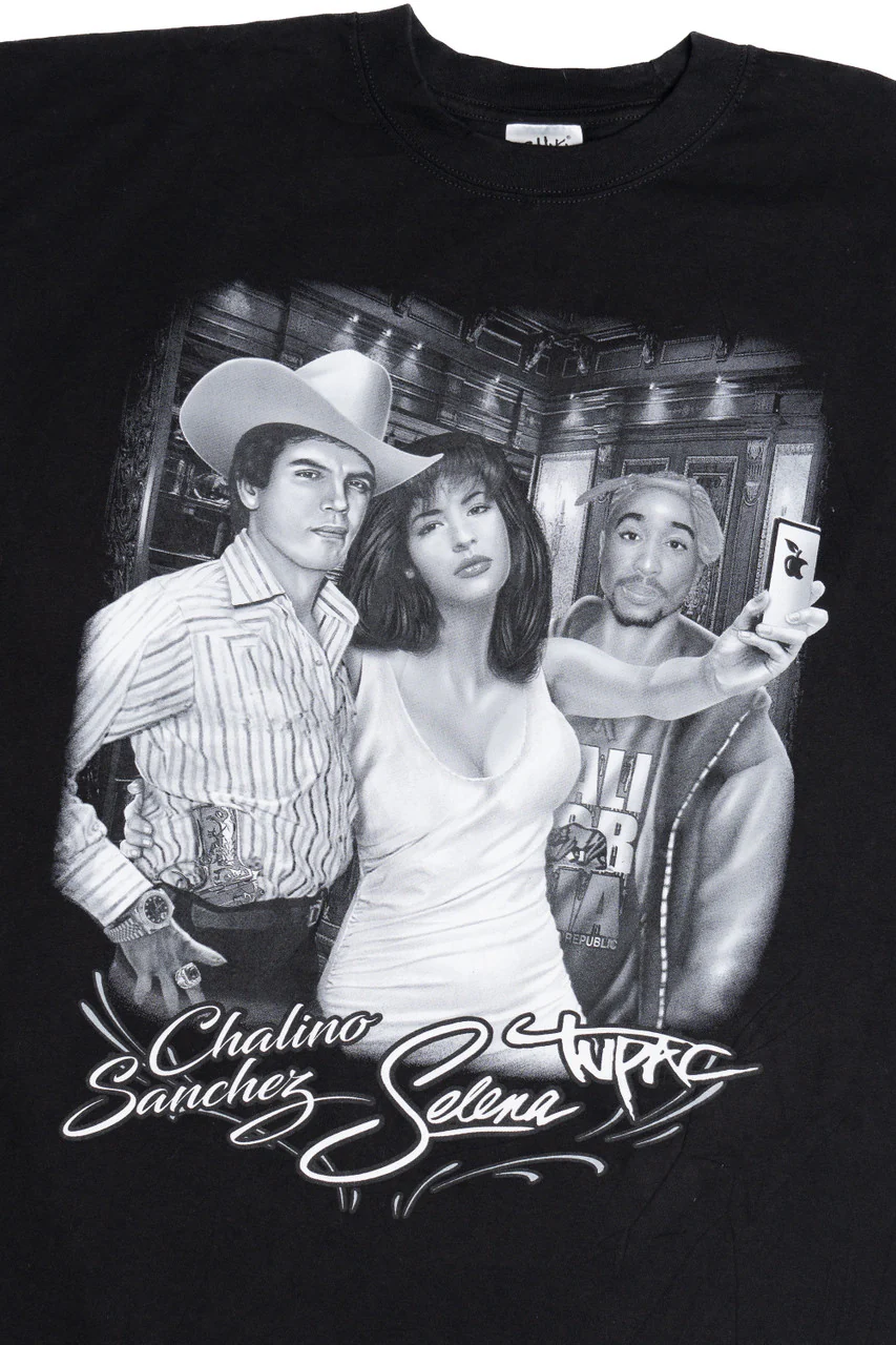 "Legends" Tupac Selena Chalino Shanchez Selfie T-Shirt - Image 3