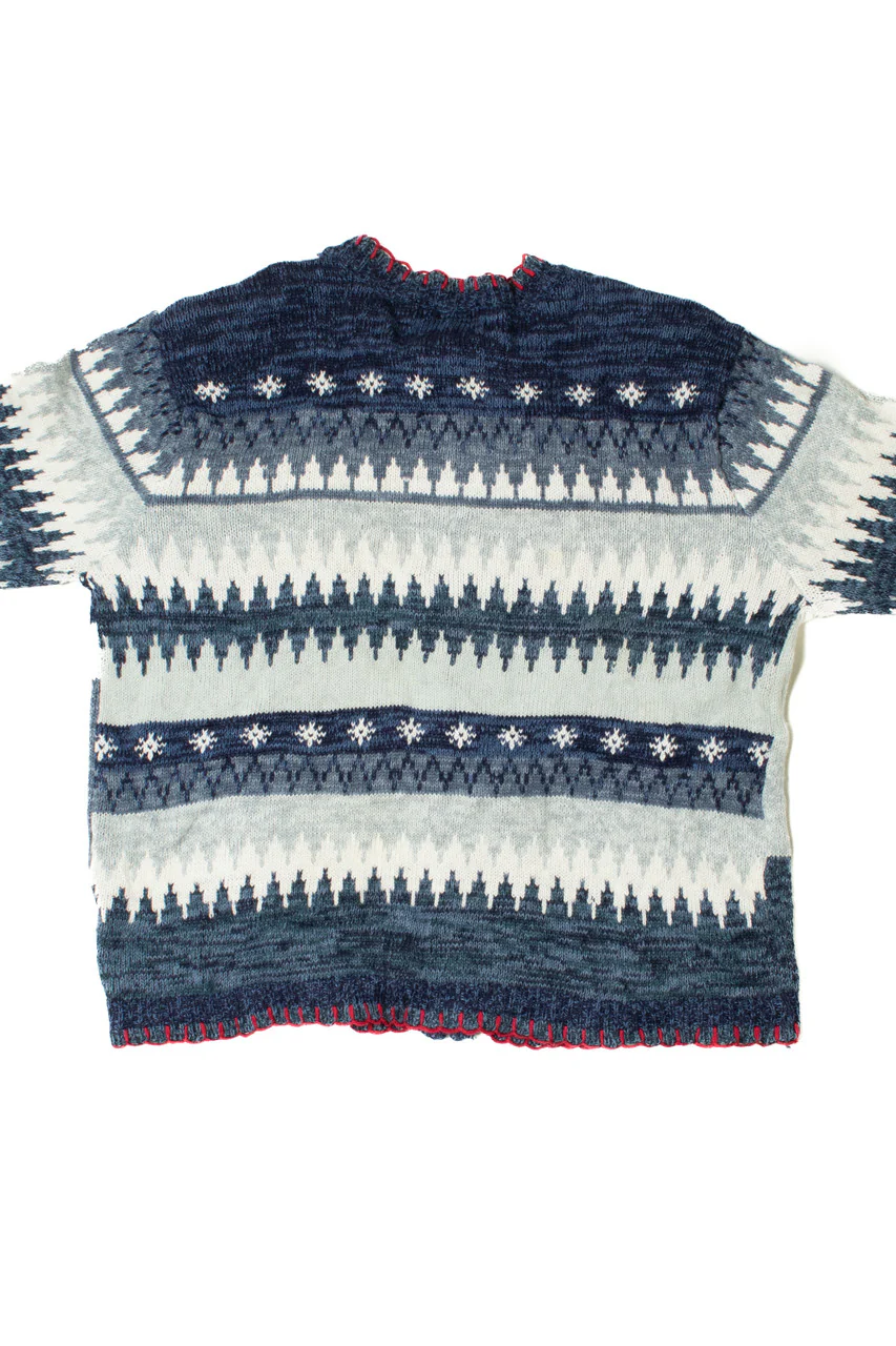 "Let It Snow" Ugly Christmas Zip-Up Cardigan 61432 - Image 2