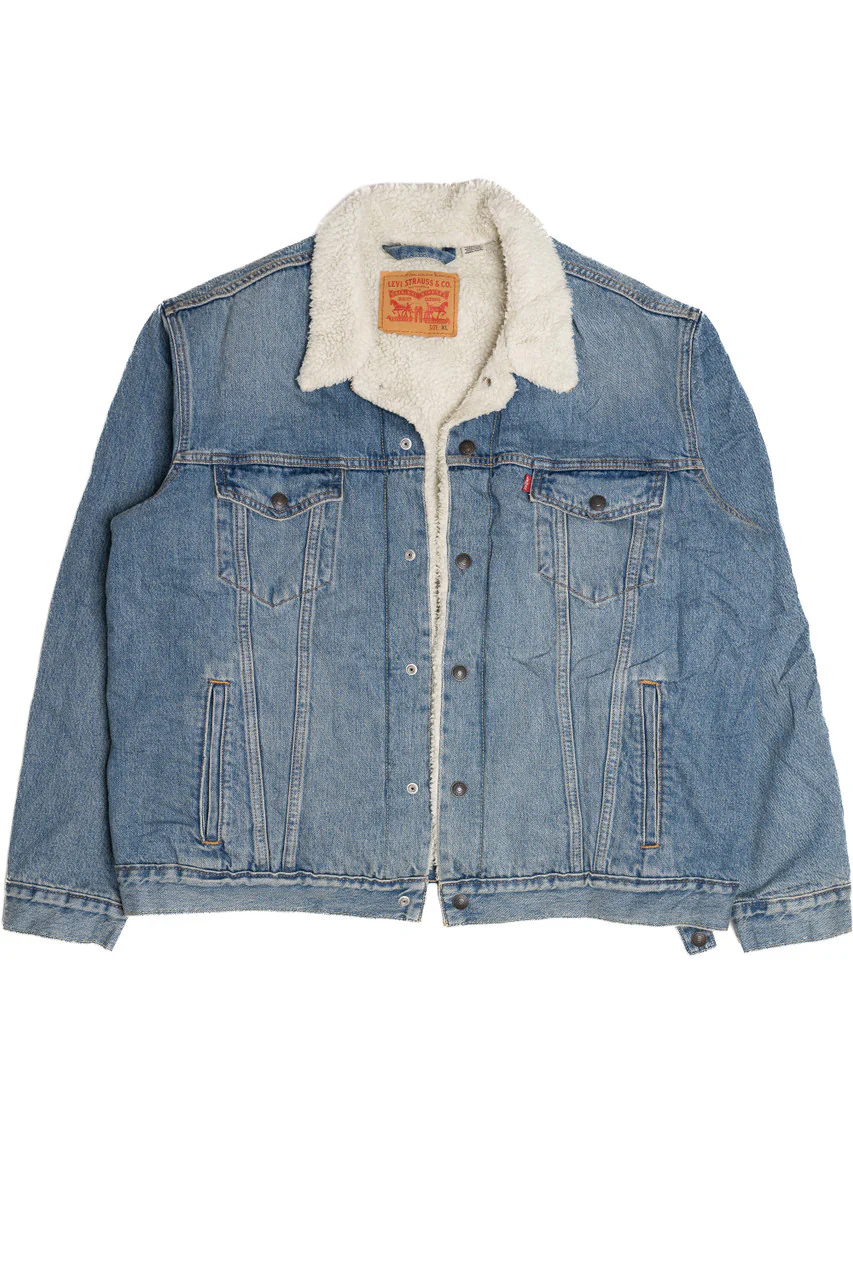 Levi's Denim Sherpa Lined Jacket 1568 - Image 4