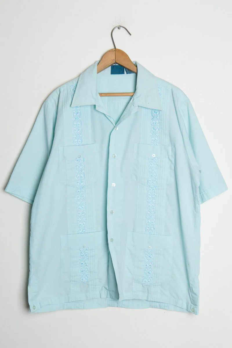 Light Blue Guayabera Shirt - Image 2