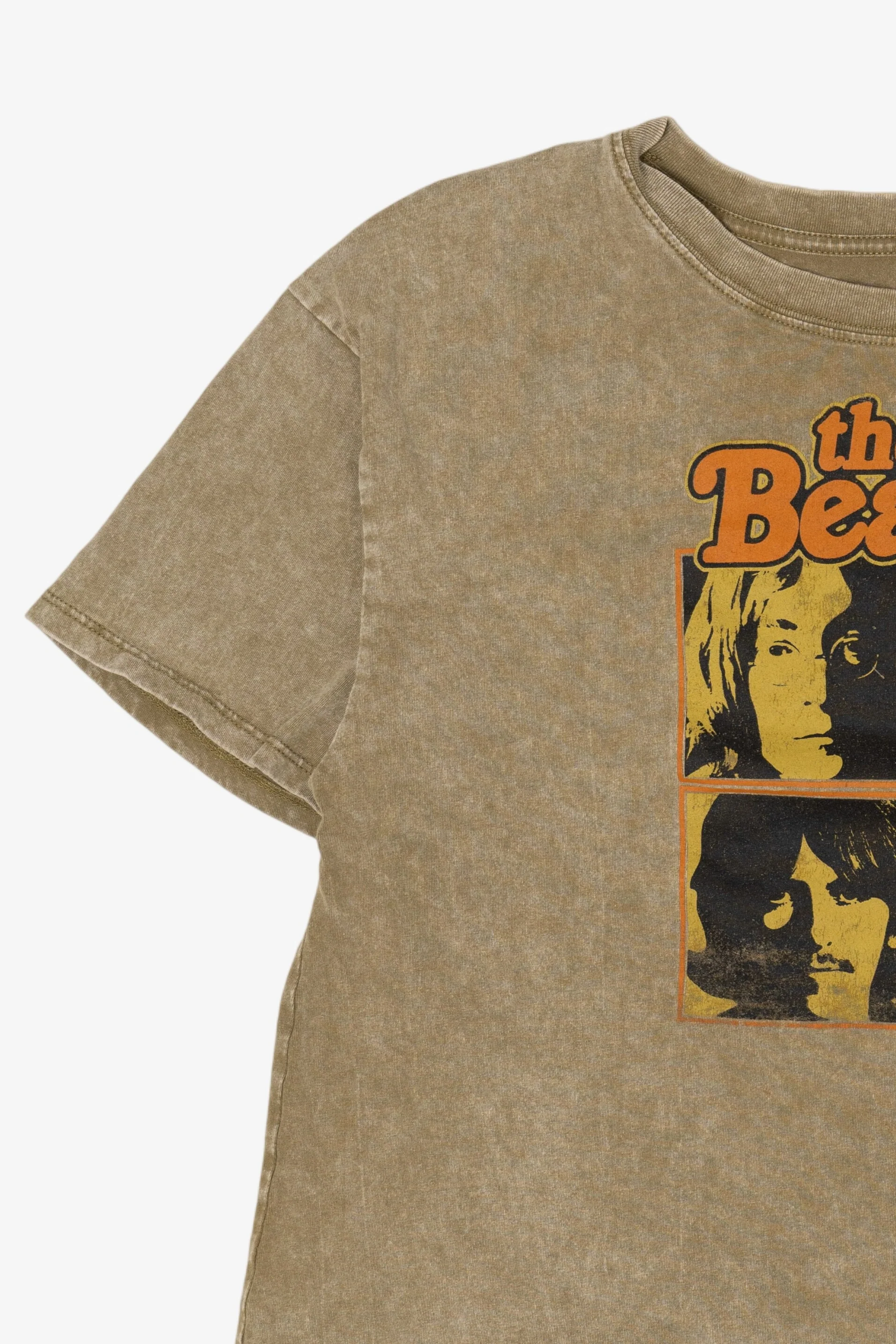 Light Brown The Beatles Crop Top T-Shirt (2010s) - Image 7