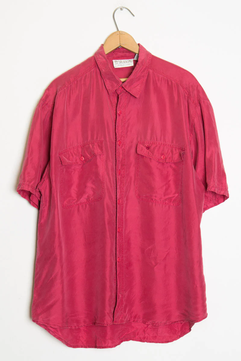 Maroon Silk Shirt - Image 2