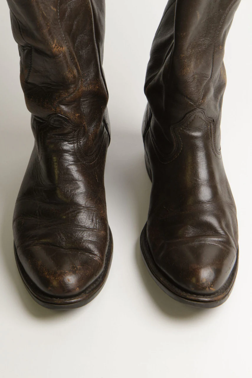 Men's 12 D Leather Boots - Image 5