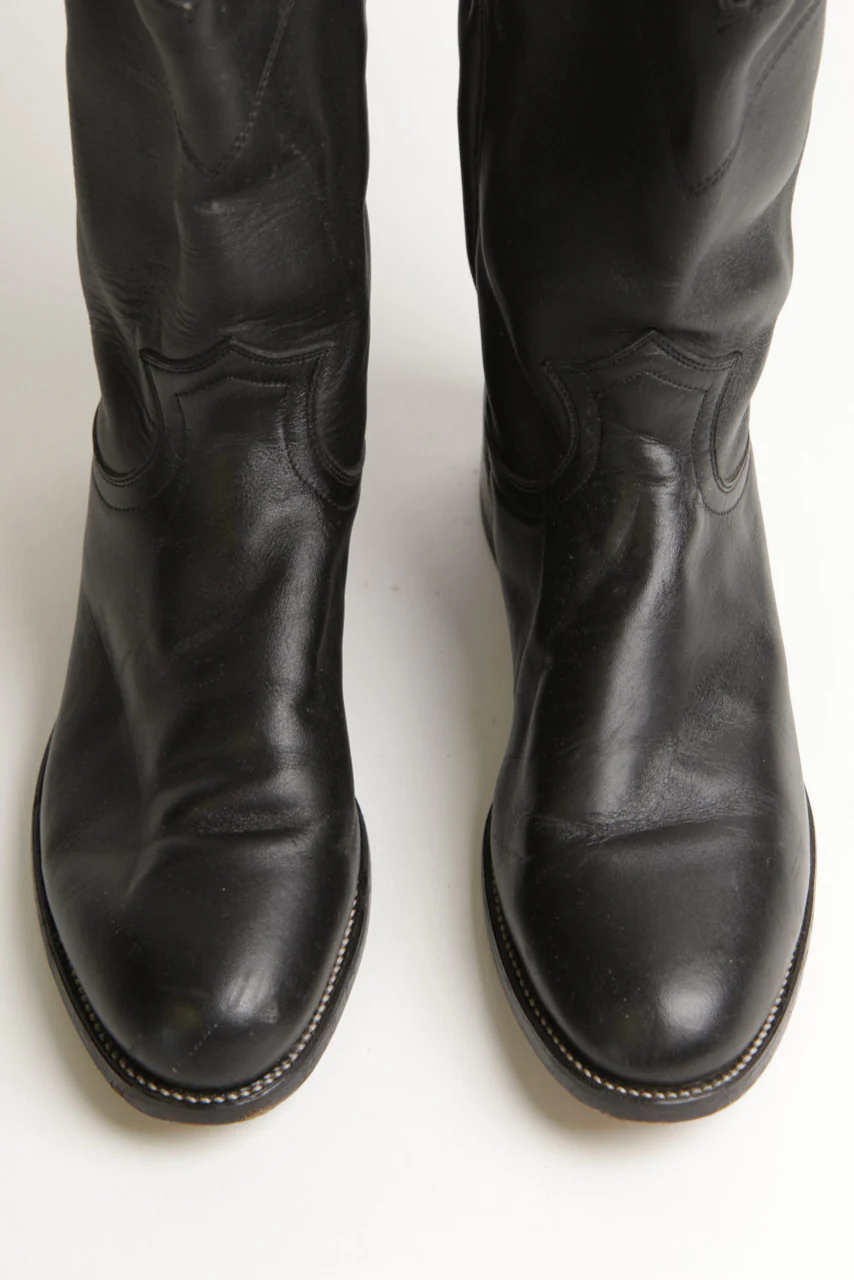 Men's 8.5B Justin Leather Boots - Image 5