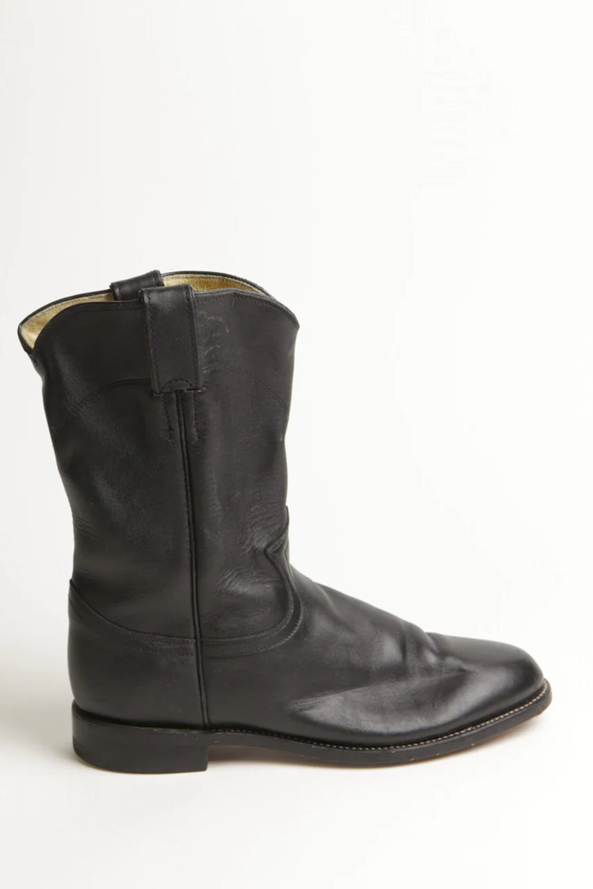 Men's 8.5B Justin Leather Boots - Image 7