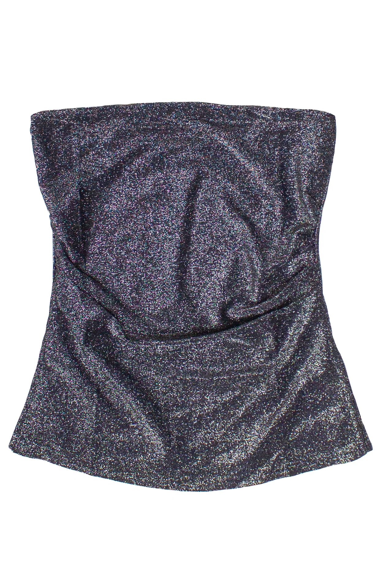 Metallic Knit Side Ruched Tube Top - Image 14