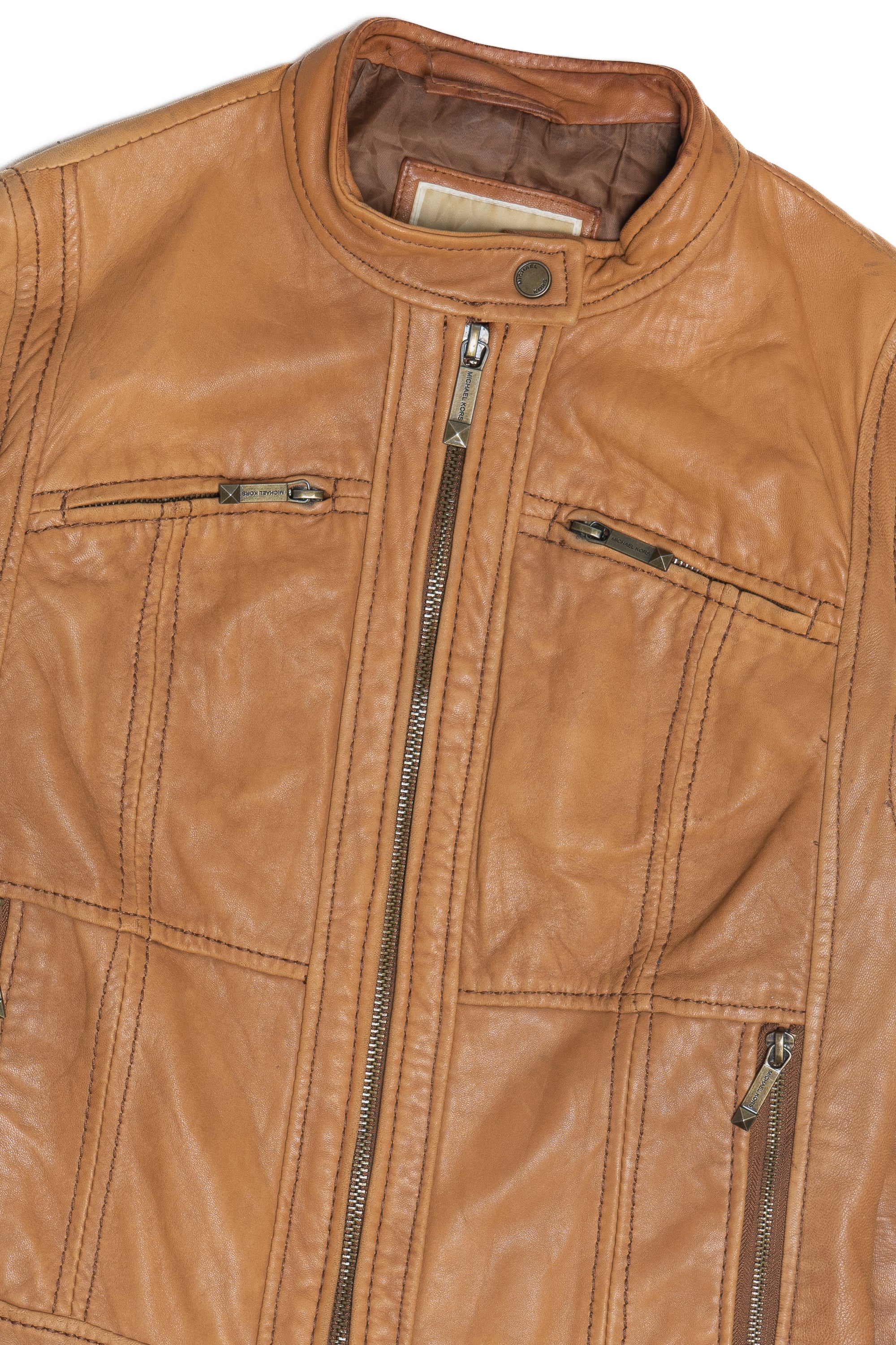 Michael Kors Leather Moto Style Jacket - Image 2