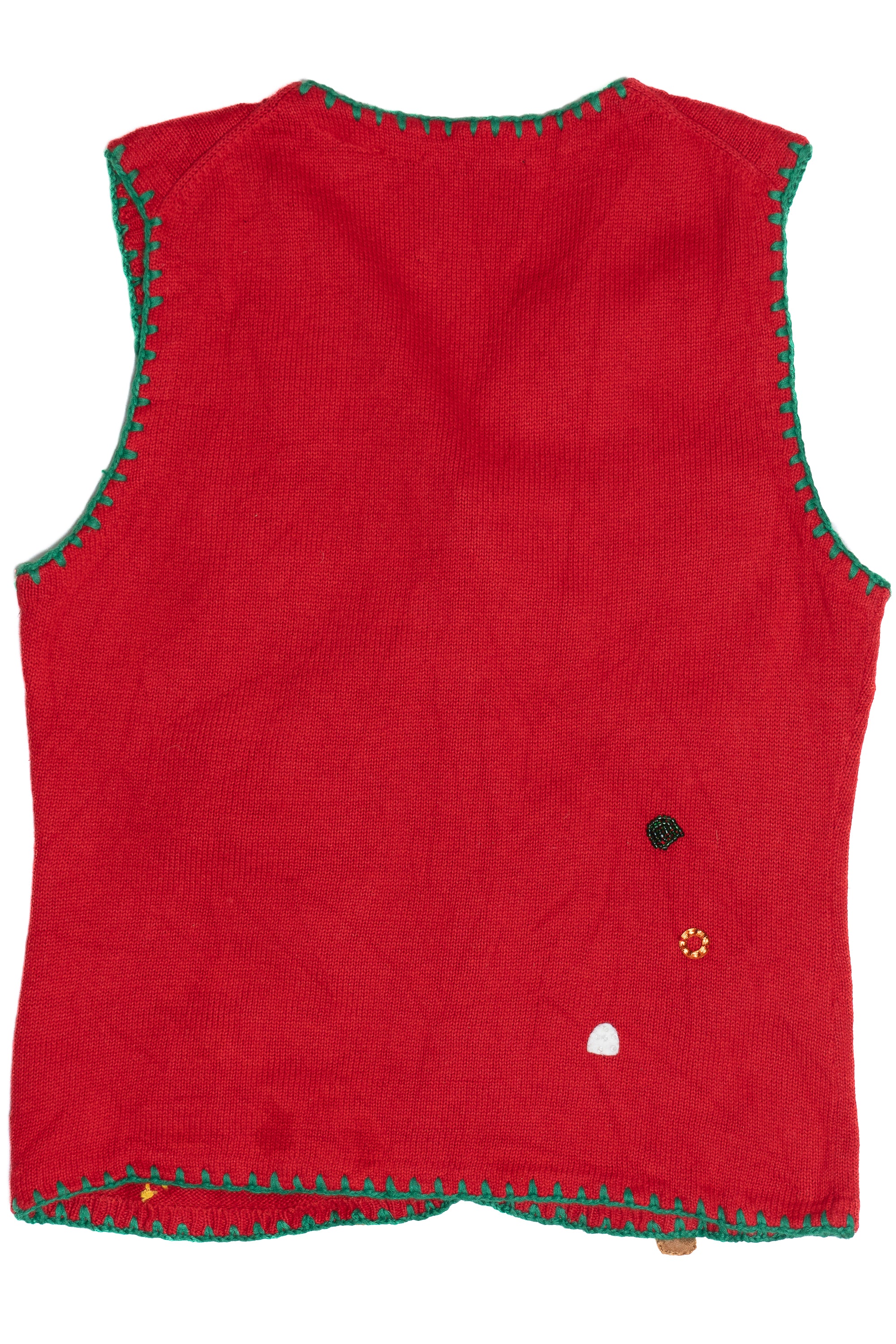 Michael Simon Gingerbread Hand Embroidered Ugly Christmas Vest - Image 3