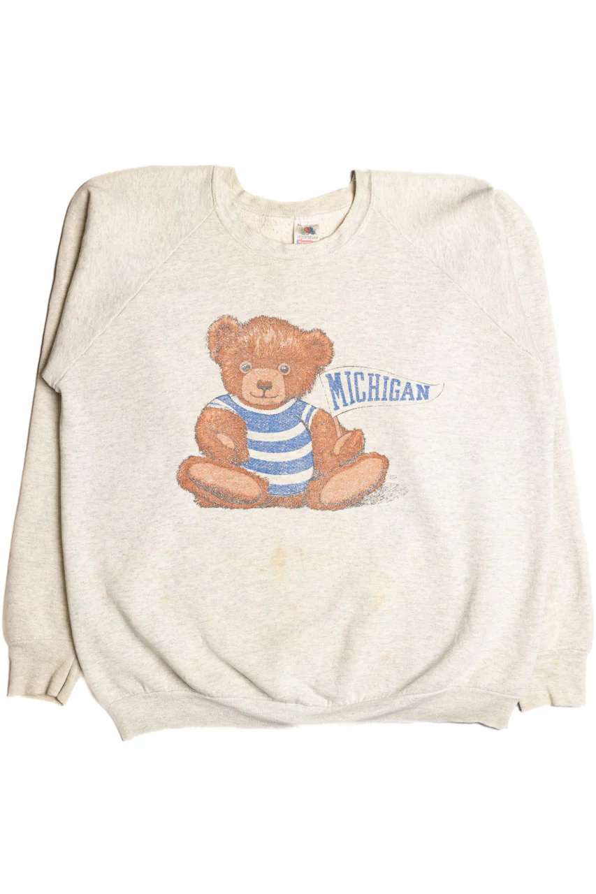 Michigan Teddy Bear Sweatshirt 9005 - Image 2
