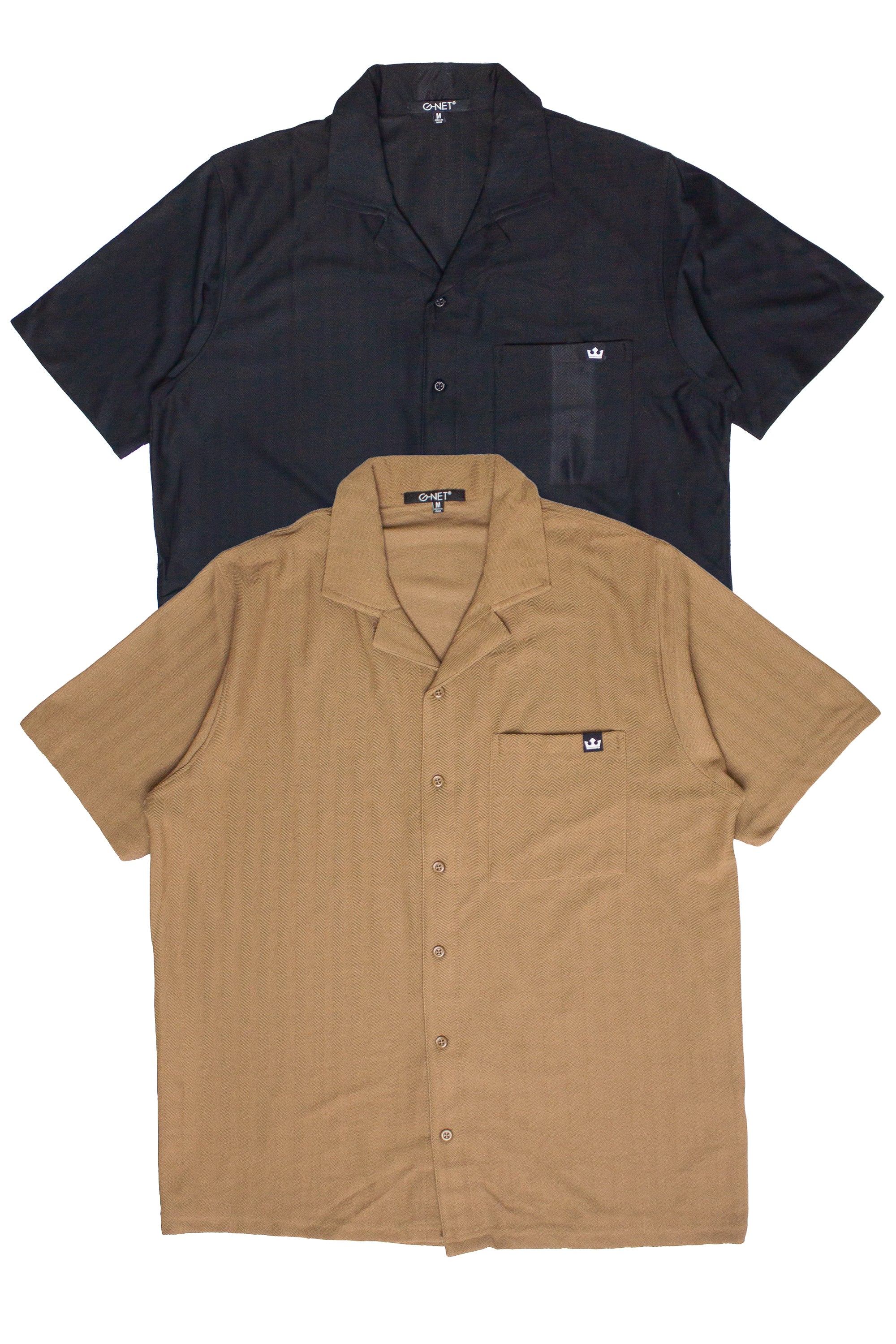 Micro Herringbone Knit Button Up Shirt - Image 3