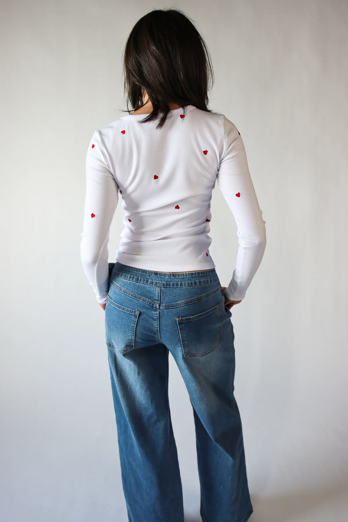 Mini Embroidered Hearts Long Sleeve Top - Image 7
